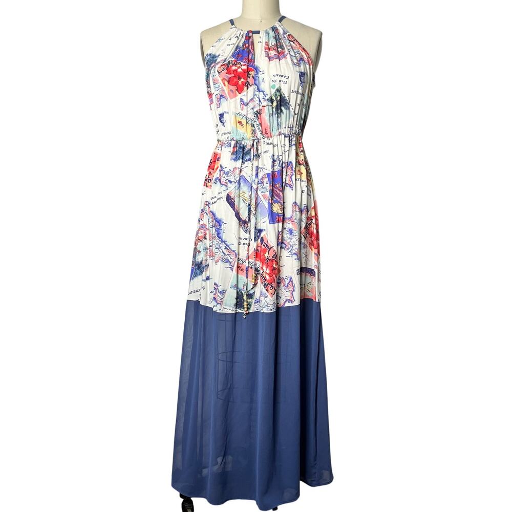 Peter Som for Design Nation St. Barth Postcard Maxi Dress Small